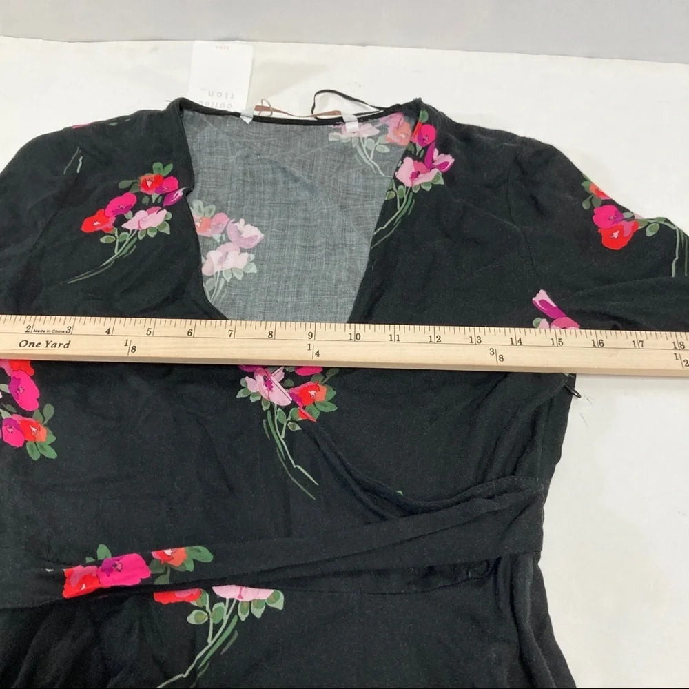 Zara Trafaluc Dress Women's XS Black Floral, Long Sleeve NEW WITH TAG - Picture 5 of 7